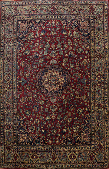 Masterpiece Antique Vegetable Dye Isfahan Persian Rug 5x7