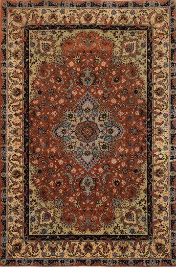 Vegetable Dye Tabriz Persian Area Rug 7x10