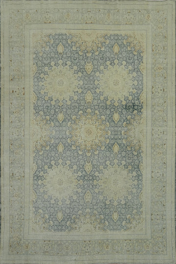 Antique Wool Tabriz Persian Area Rug 9x12