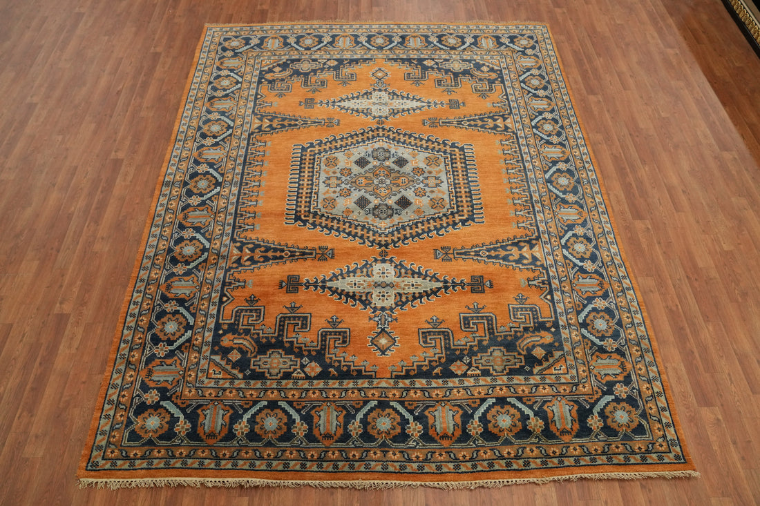 Geometric Viss Indian Area Rug 8x10