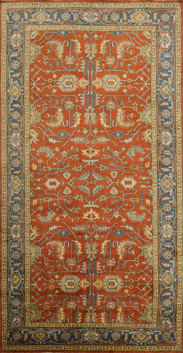 Handmade Floral Oushak Indian Large Rug 8x16