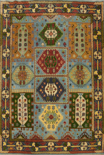 Geometric Kazak Indian Area Rug 8x10