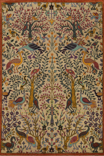 Animals Pictorial Ziegler Indian Area Rug 9x12