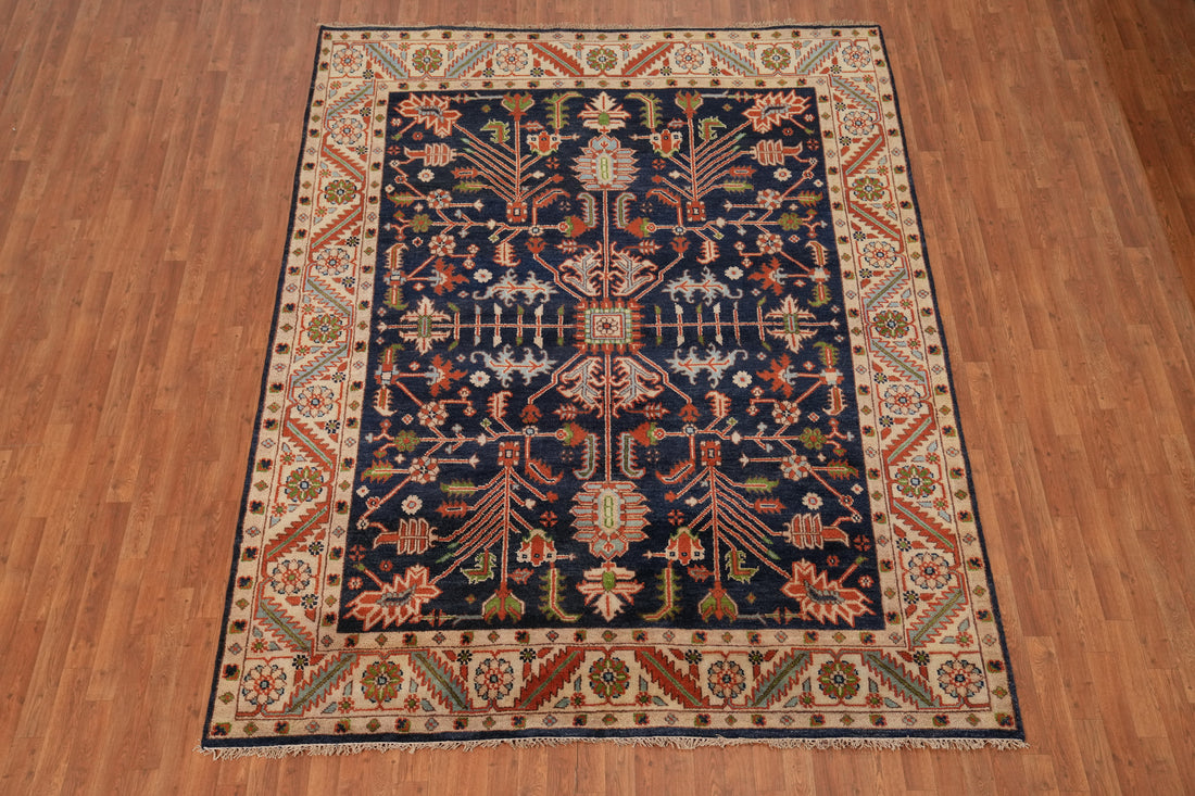 Navy Blue Handmade Oushak Indian Area Rug 8x10