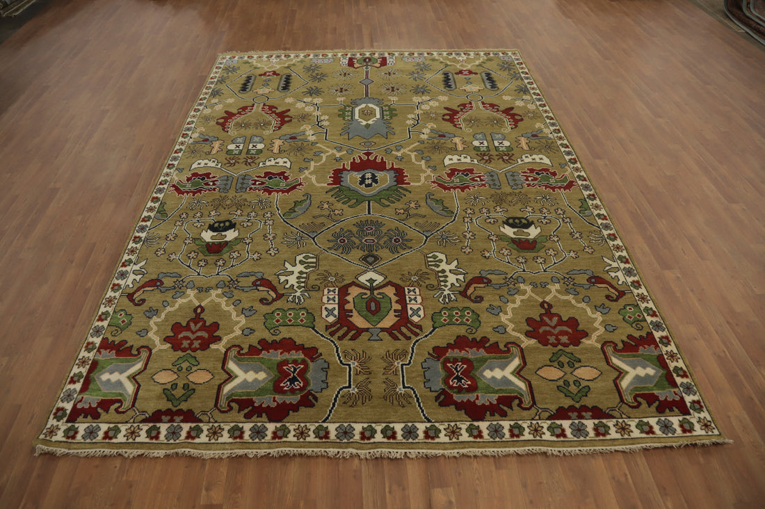 Handmade Wool Oushak Large Area Rug 9x12