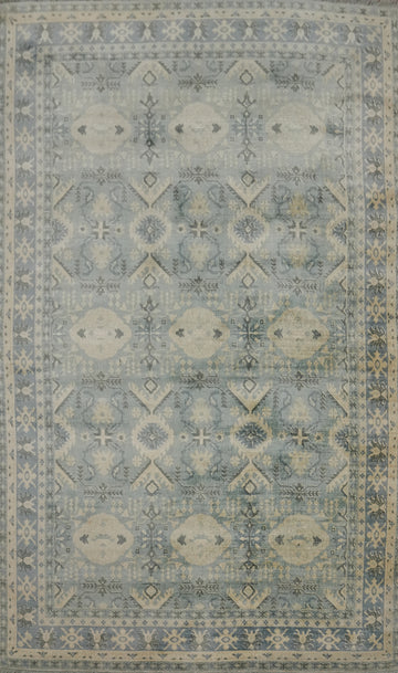 Geometric Oushak Oriental Area Rug 7x10