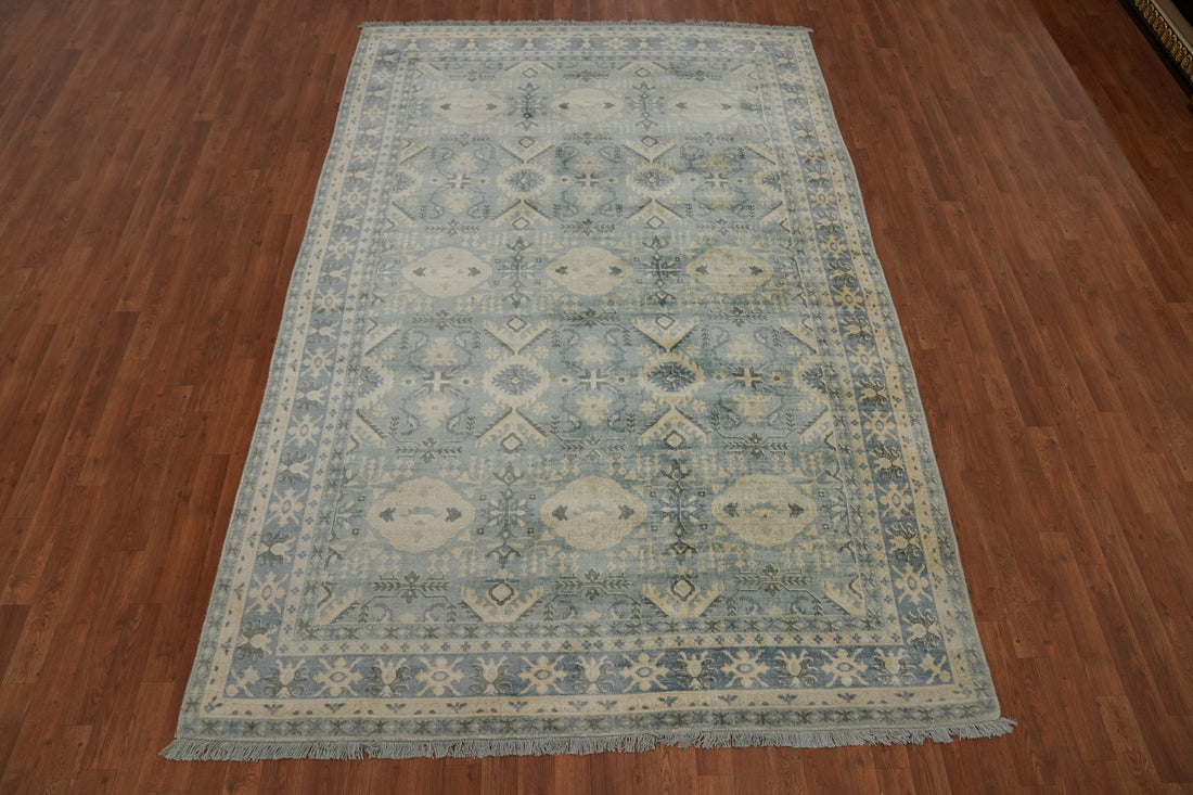 Geometric Oushak Oriental Area Rug 7x10