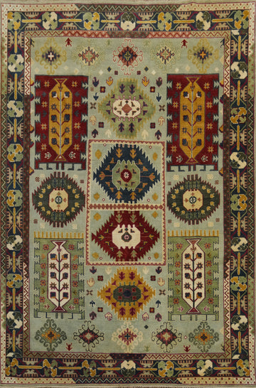 Handmade Wool Kazak Indian Area Rug 9x12