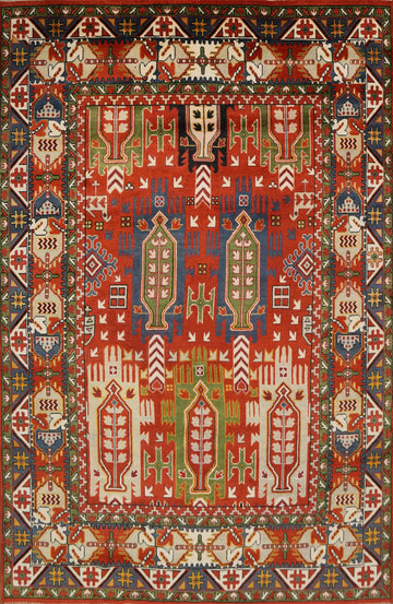 Geometric Heriz Serapi Large Area Rug 9x12