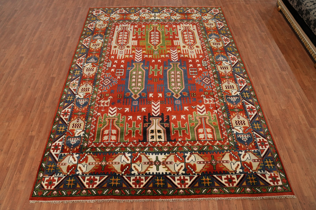 Geometric Heriz Serapi Large Area Rug 9x12