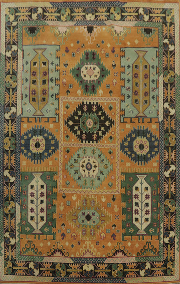 Geometric Wool Kazak Large Area Rug 9x12