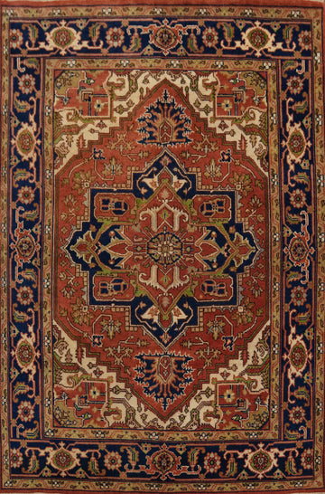 Geometric Heriz Serapi Room Size Area Rug 8x10