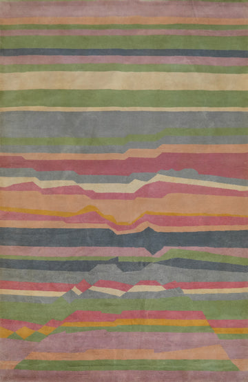 Vegetable Dye Wool Gabbeh Living Room Area Rug 6x9