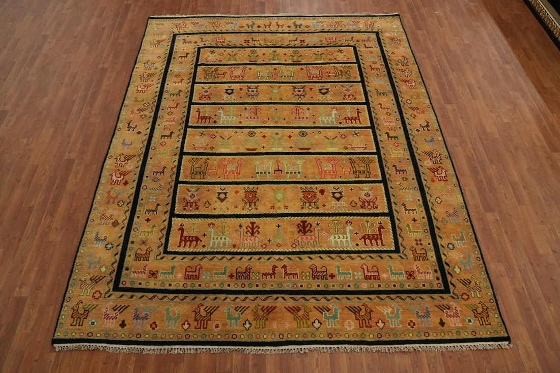Animals Wool Ziegler Room Size Area Rug 8x10