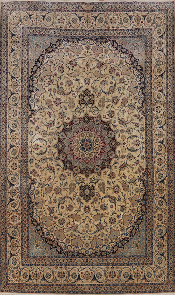Antique Wool Nain Toodeshk Persian Area Rug 7x10