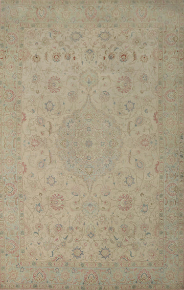 Antique Vegetable Dye Tabriz Persian Area Rug 9x13