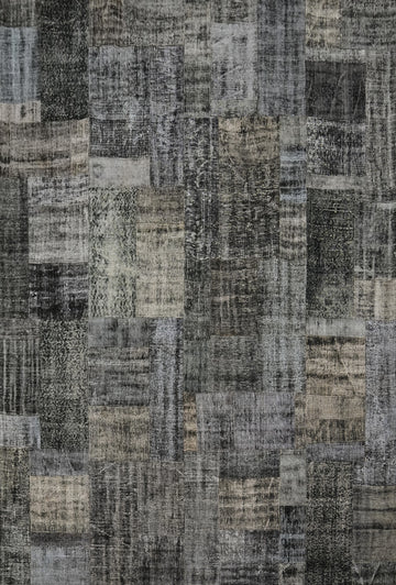 Handmade Wool Patchwork Distressed Area Rug 8x10