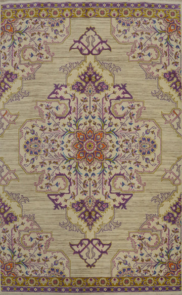 Geometric Tabriz Living Room Area Rug 6x9
