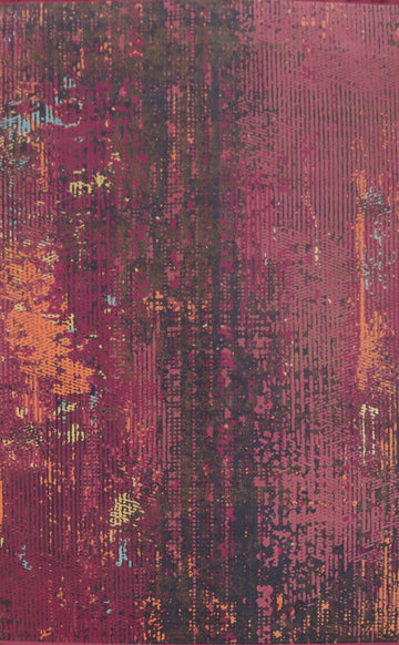 Modern Abstract Distressed Look Area Rug 6x9