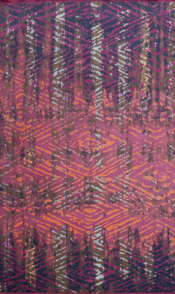 Geometric Gabbeh Distressed Look Area Rug 6x9