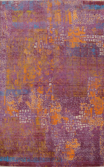 Distressed Look Abstract Living Room Area Rug 6x9
