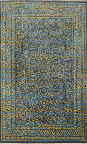 Geometric Oushak Living Room Area Rug 6x9