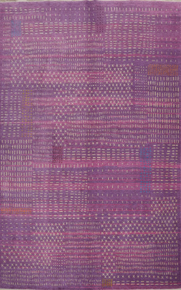 Purple Gabbeh Living Room Area Rug 6x9