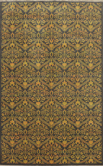 All-Over Floral Gabbeh Room Size Area Rug 6x9