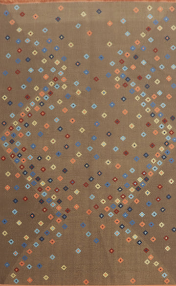 Brown Gabbeh Room Size Area Rug 6x9