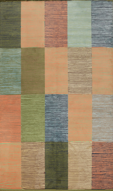 Checkered Gabbeh Room Size Area Rug 6x9