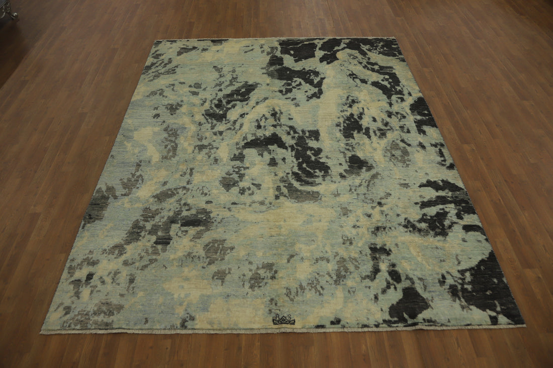 Vegetable Dye Abstract Living Room Area Rug 8x9