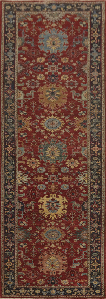 Vegetable Dye Heriz Serapi Oriental Runner Rug 3x12