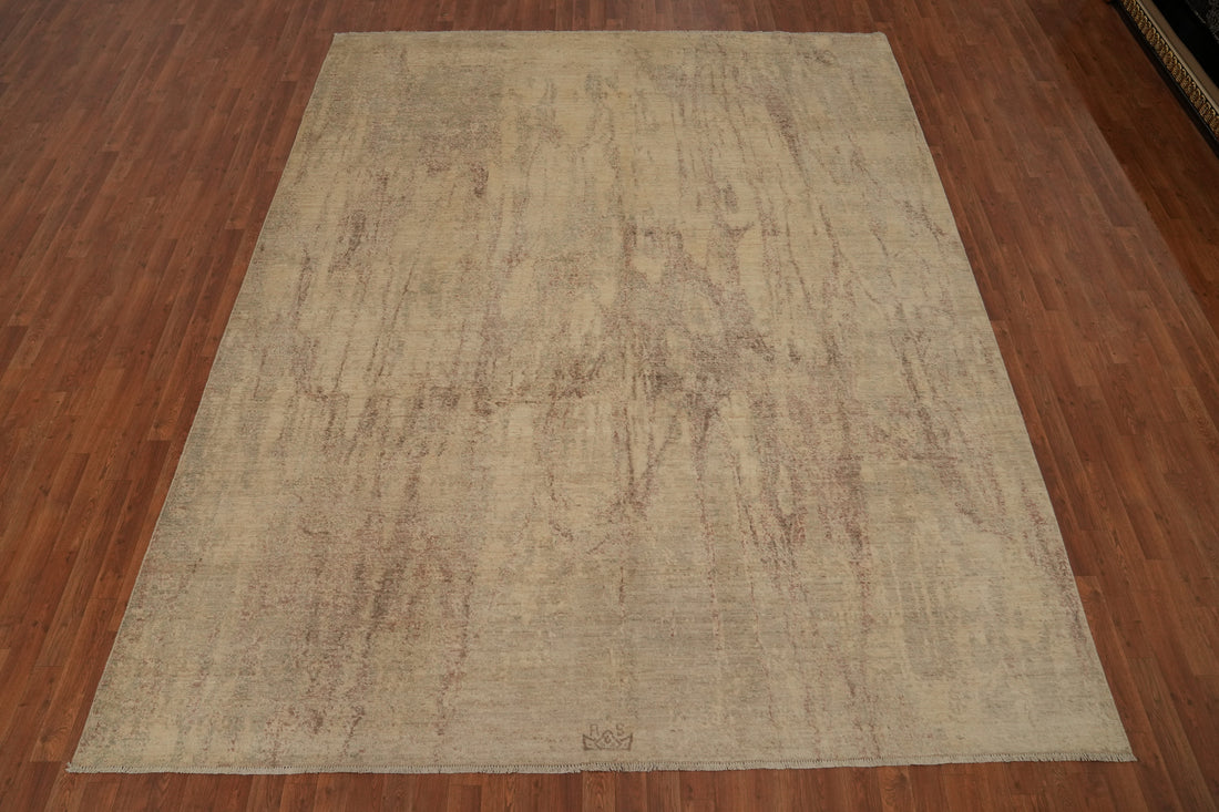 Vegetable Dye Abstract Living Room Area Rug 9x11