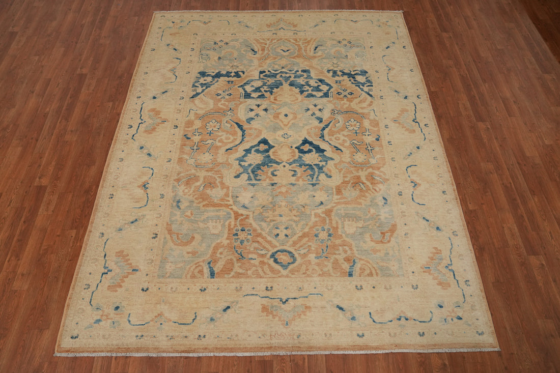 Vegetable Dye Oushak Living Room Area Rug 7x9