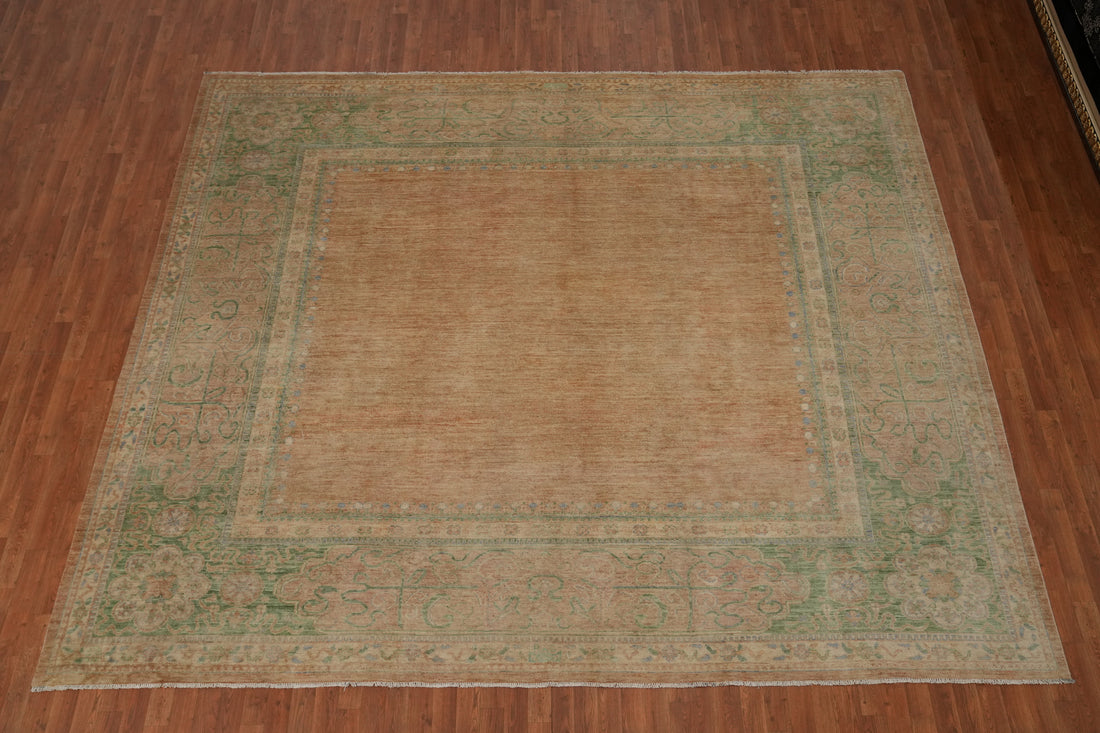 Vegetable Dye Oushak Large Area Rug 10x12