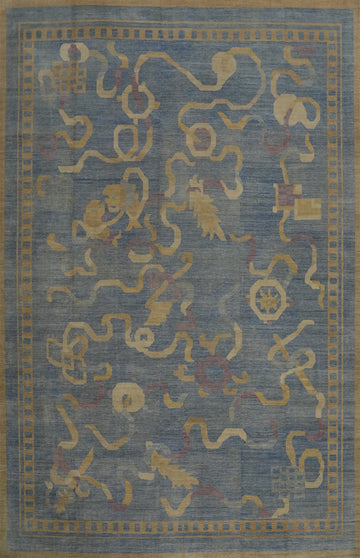 Vegetable Dye Art Deco Oriental Large Rug 15x19