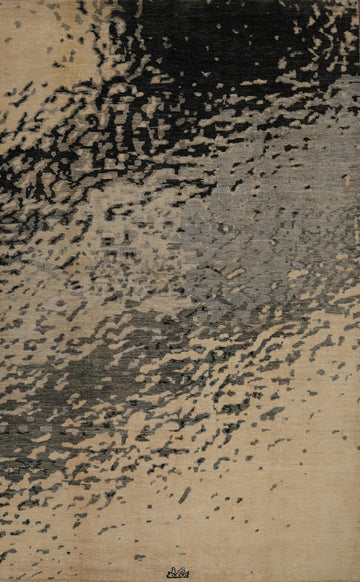 Vegetable Dye Abstract Living Room Area Rug 7x10