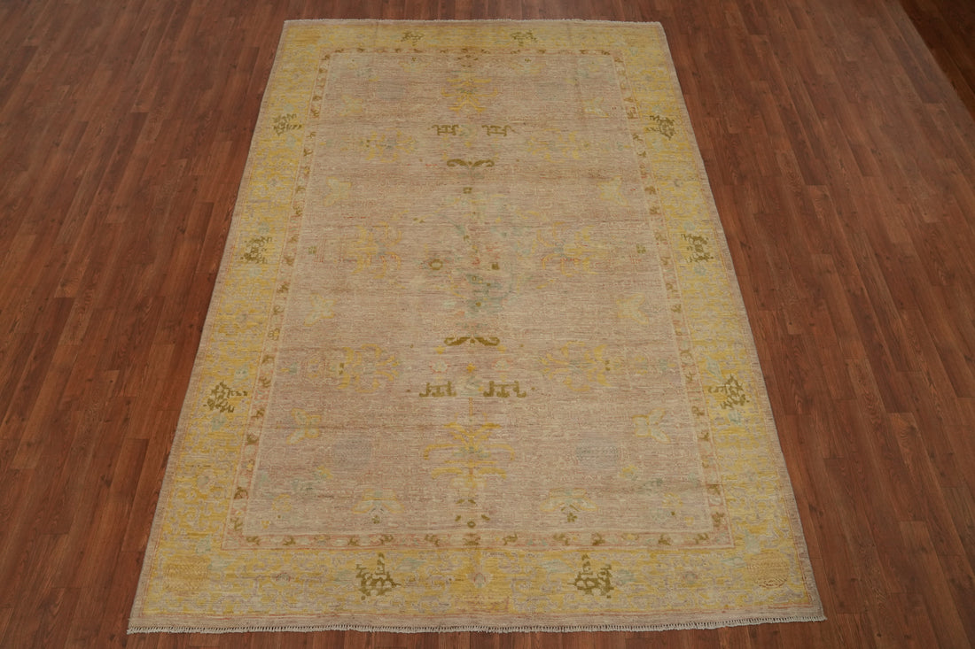 Vegetable Dye Oushak Living Room Area Rug 6x9