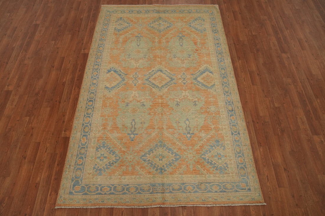 Vegetable Dye Oushak Living Room Rug 5x7