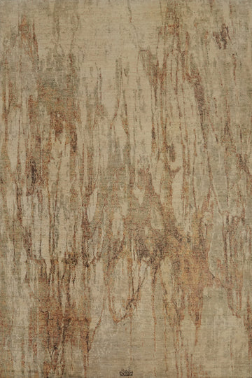 Vegetable Dye Abstract Living Room Area Rug 8x10