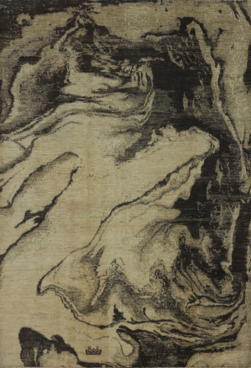 Vegetable Dye Abstract Living Room Area Rug 7x8