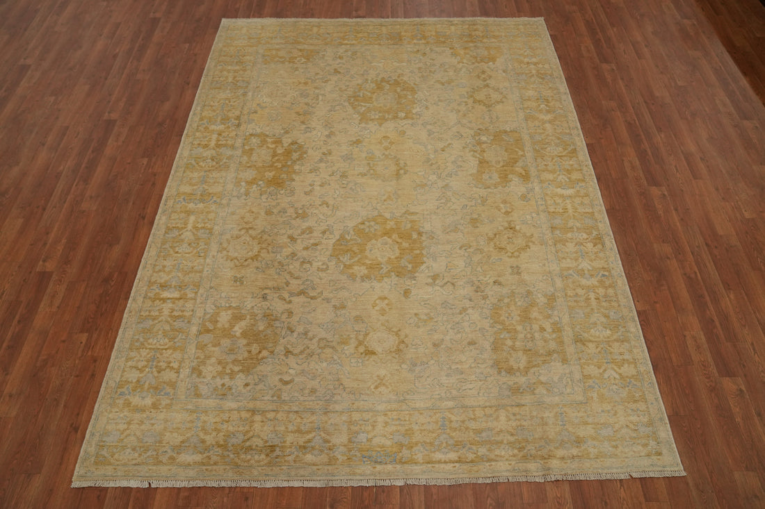Vegetable Dye Oushak Living Room Area Rug 7x9