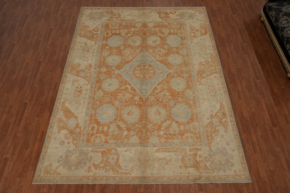 Vegetable Dye Oushak Oriental Large Rug 10x14