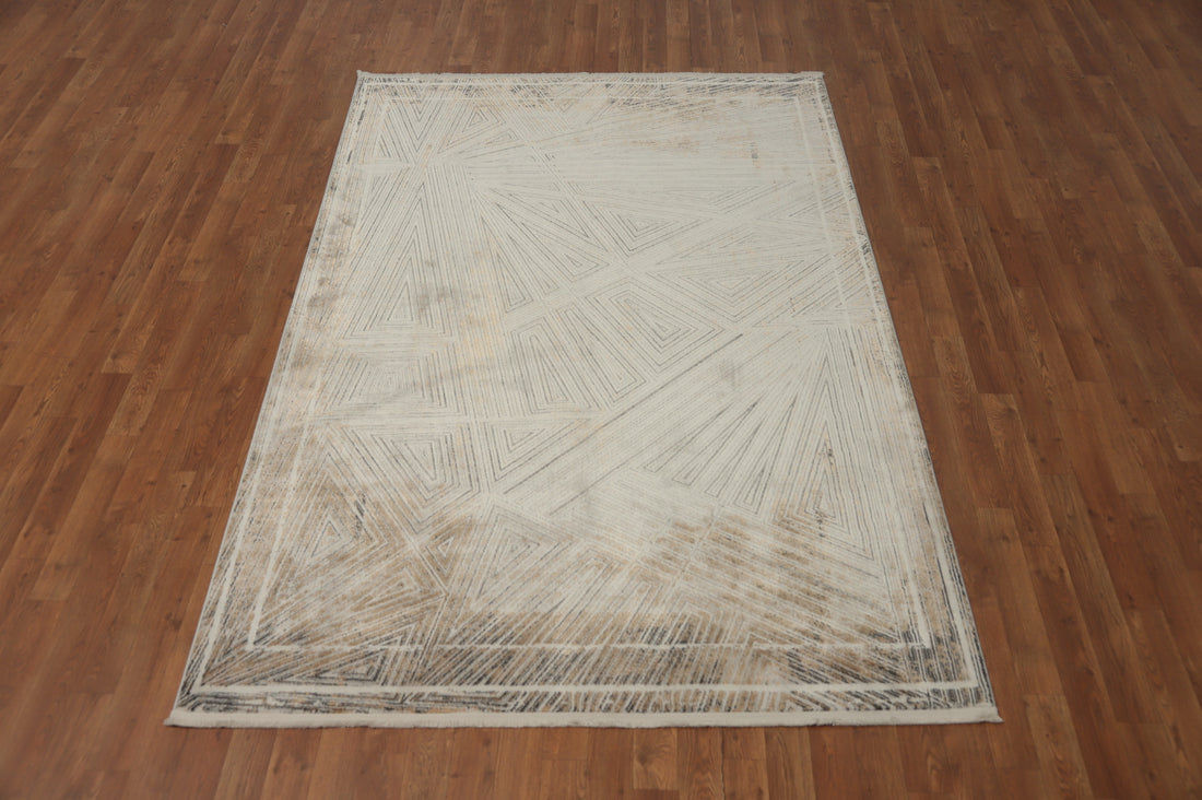 Modern Beige Area Rug 5x7 for Contemporary Living Spaces