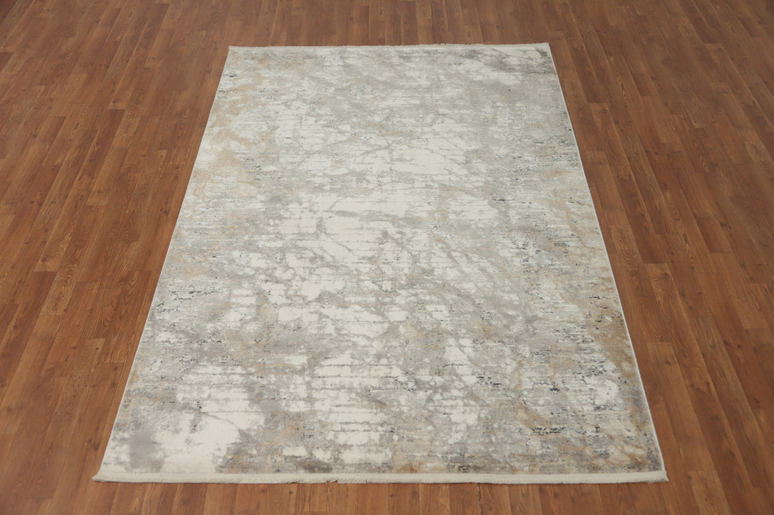 Elegant Marble Textured Modern Rug 5x7