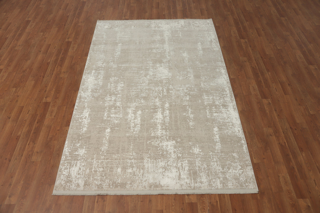Elegant Beige Textured Area Rug 5x8 for Modern Living Spaces