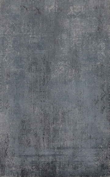 Contemporary Distressed Look Gray Abstract Area Rug 5x7