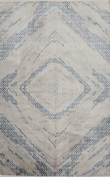 Contemporary Gray Diamond Design Rug 5x7