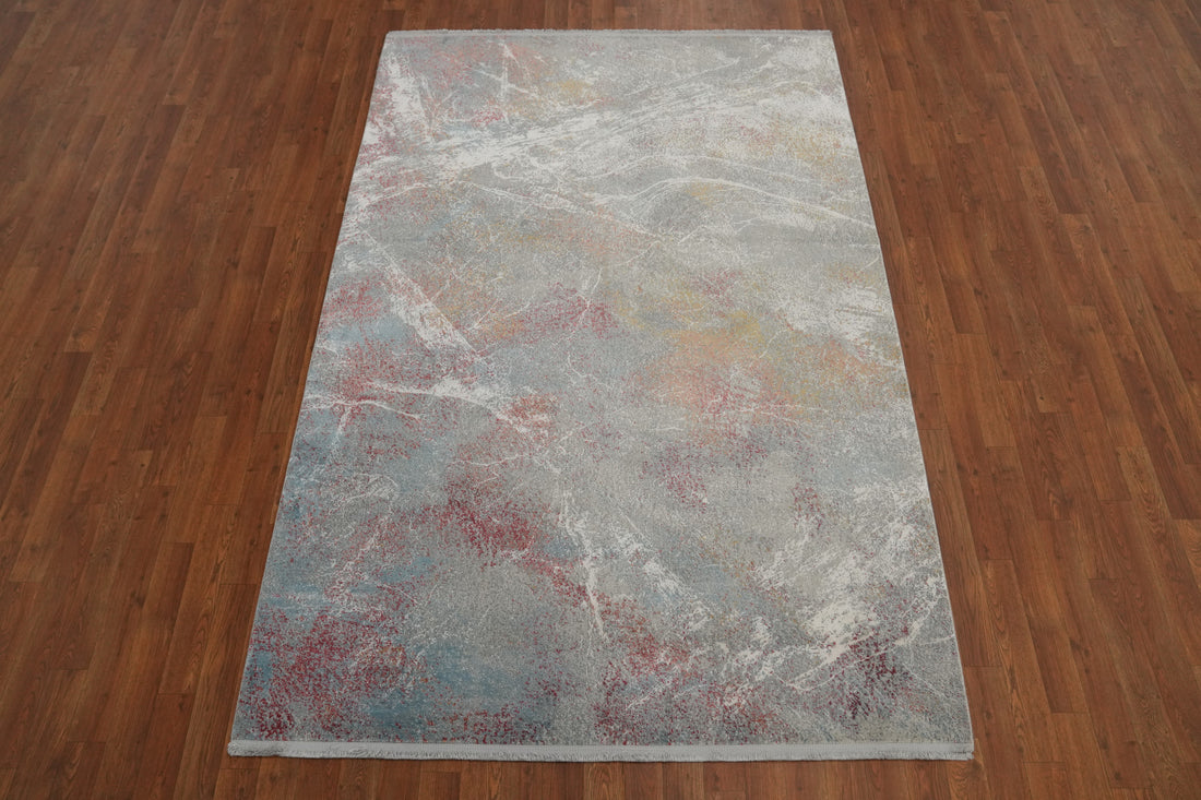 Unique Abstract Pastel Colors Contemporary Rug 5x7