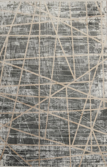 Striking Geometric Patterns Modern Abstract Rug 5x7